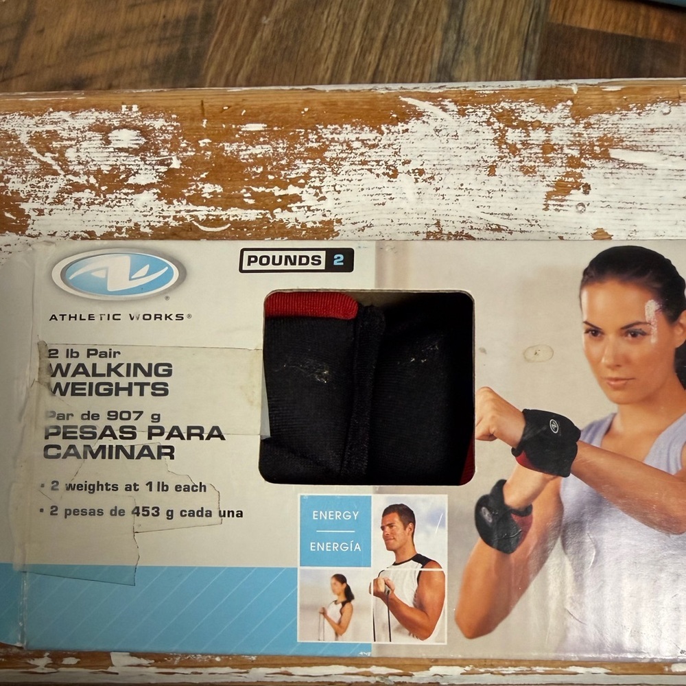 Athletic works 2 pound walking weights for wrist, 1 pound each